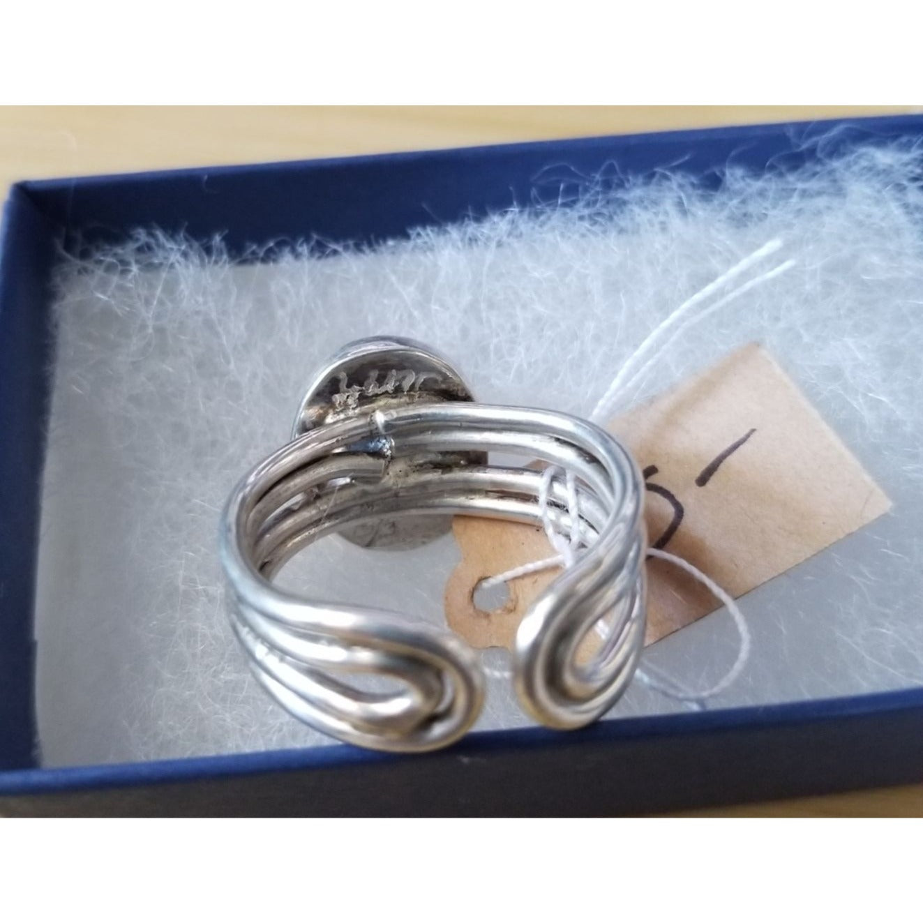 Ring  Moonstoner  42 ct  8.4 Gr Size 9   15 mm x 12  mm Fran Harr  925 Silver