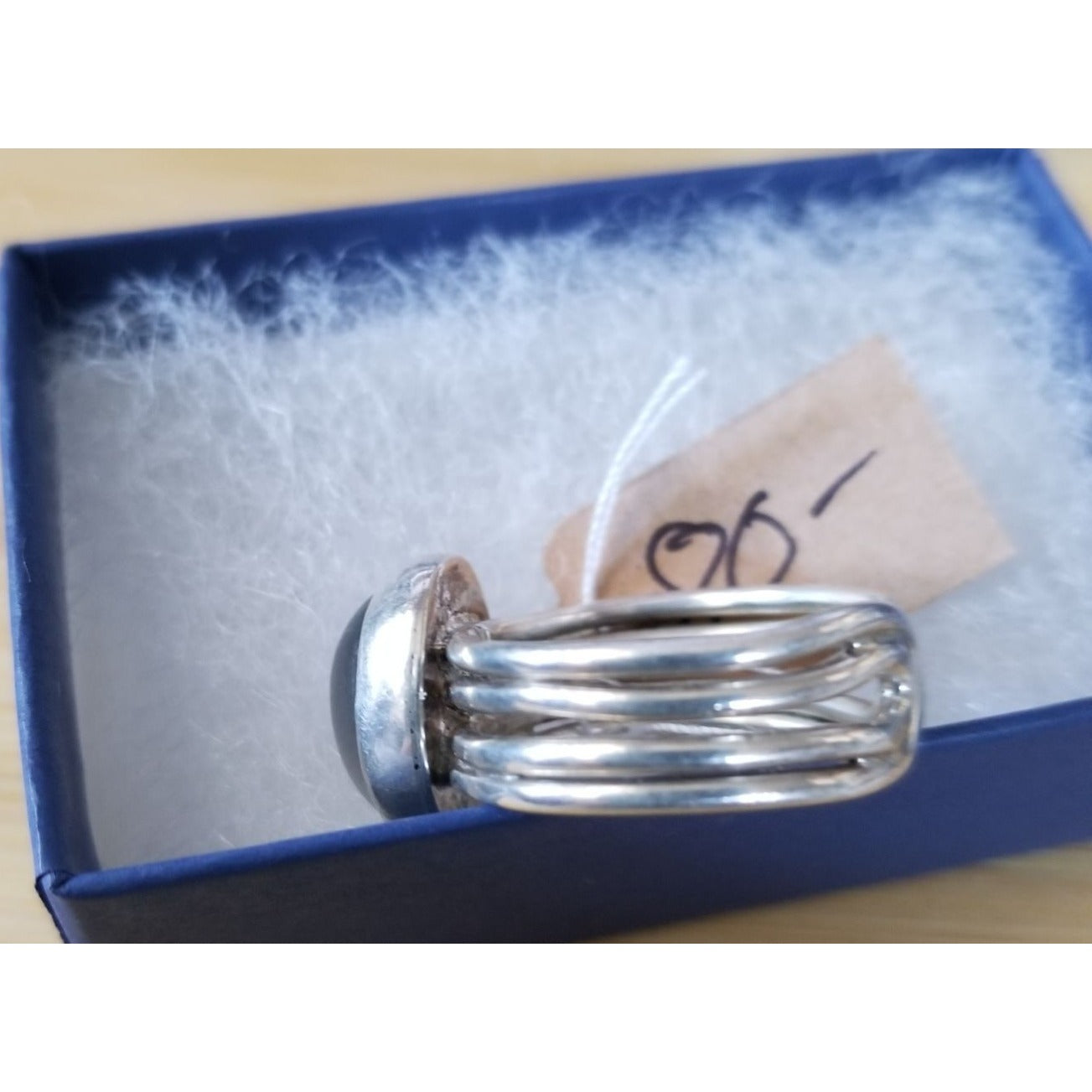 Ring  Moonstoner  42 ct  8.4 Gr Size 9   15 mm x 12  mm Fran Harr  925 Silver