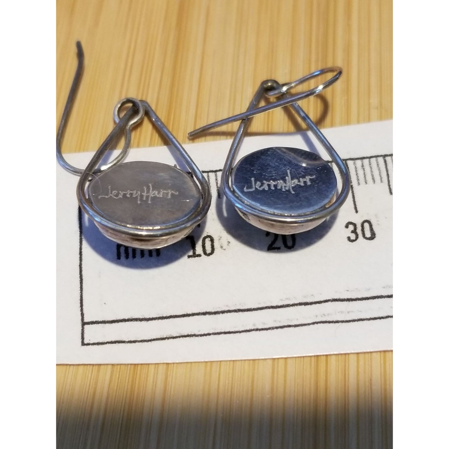 Earrings Dirondra Glass Round  5.7 Gr 28.5 ct  30 mm  x 18  mm  Silver 925