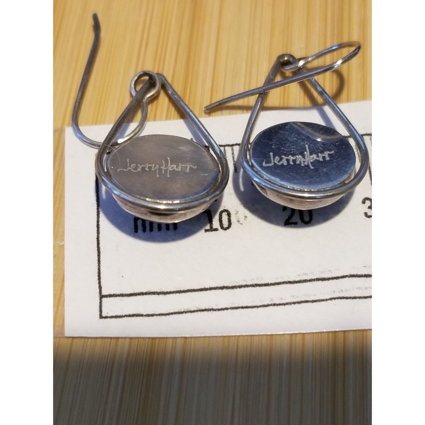 Earrings Dirondra Glass Round  5.7 Gr 28.5 ct  30 mm  x 18  mm  Silver 925