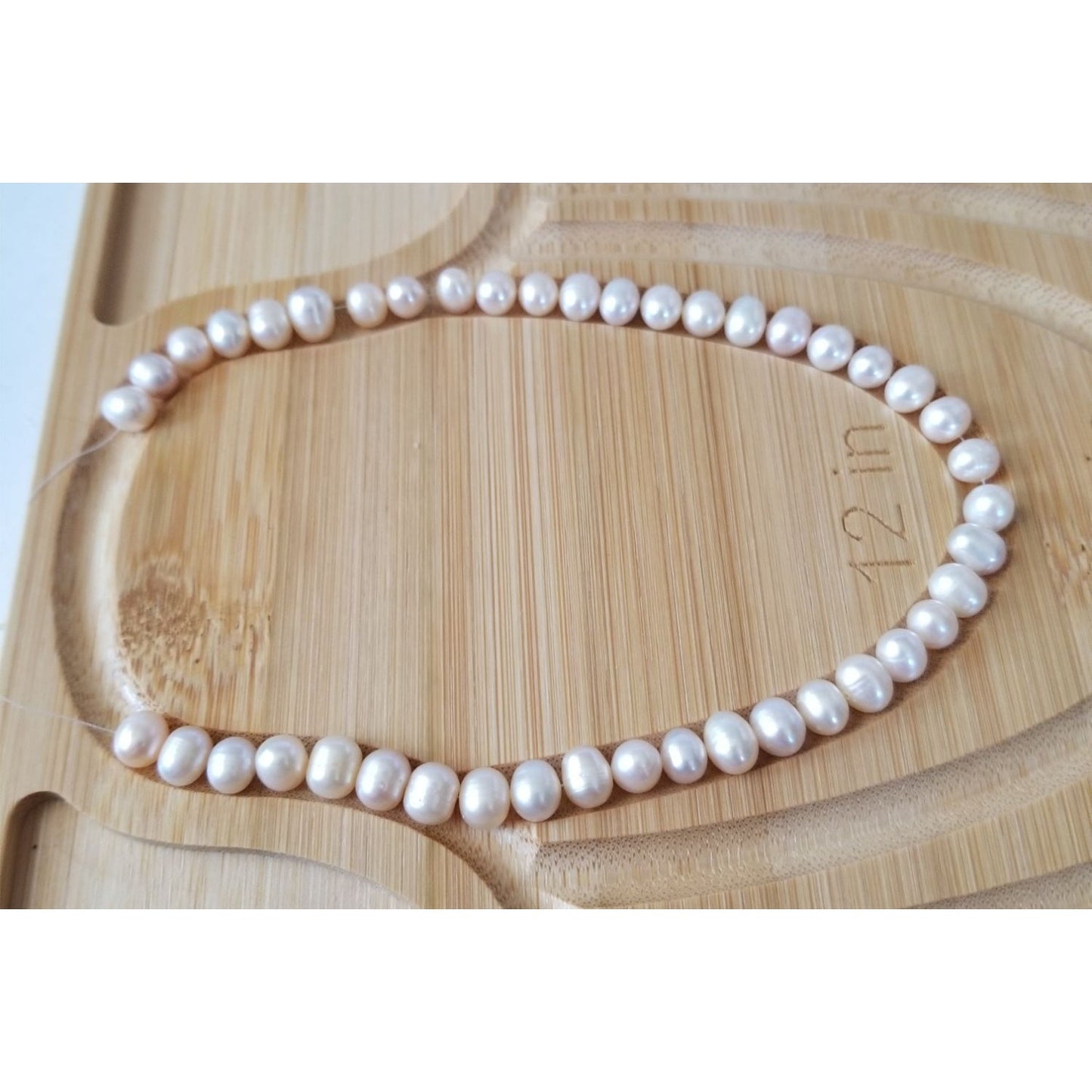 Loose Pearl Pink Pearl  Bag  L 8  Round 8 mm  Bin  Pearl  40 Pcs 98 ct  19.6  gr  10" Drilled