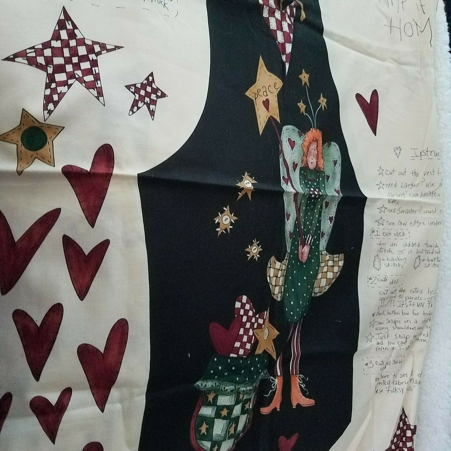 Craft Alma Lynne Designs Printed Vest Instructions Alfolksy Adult 30" x 45"