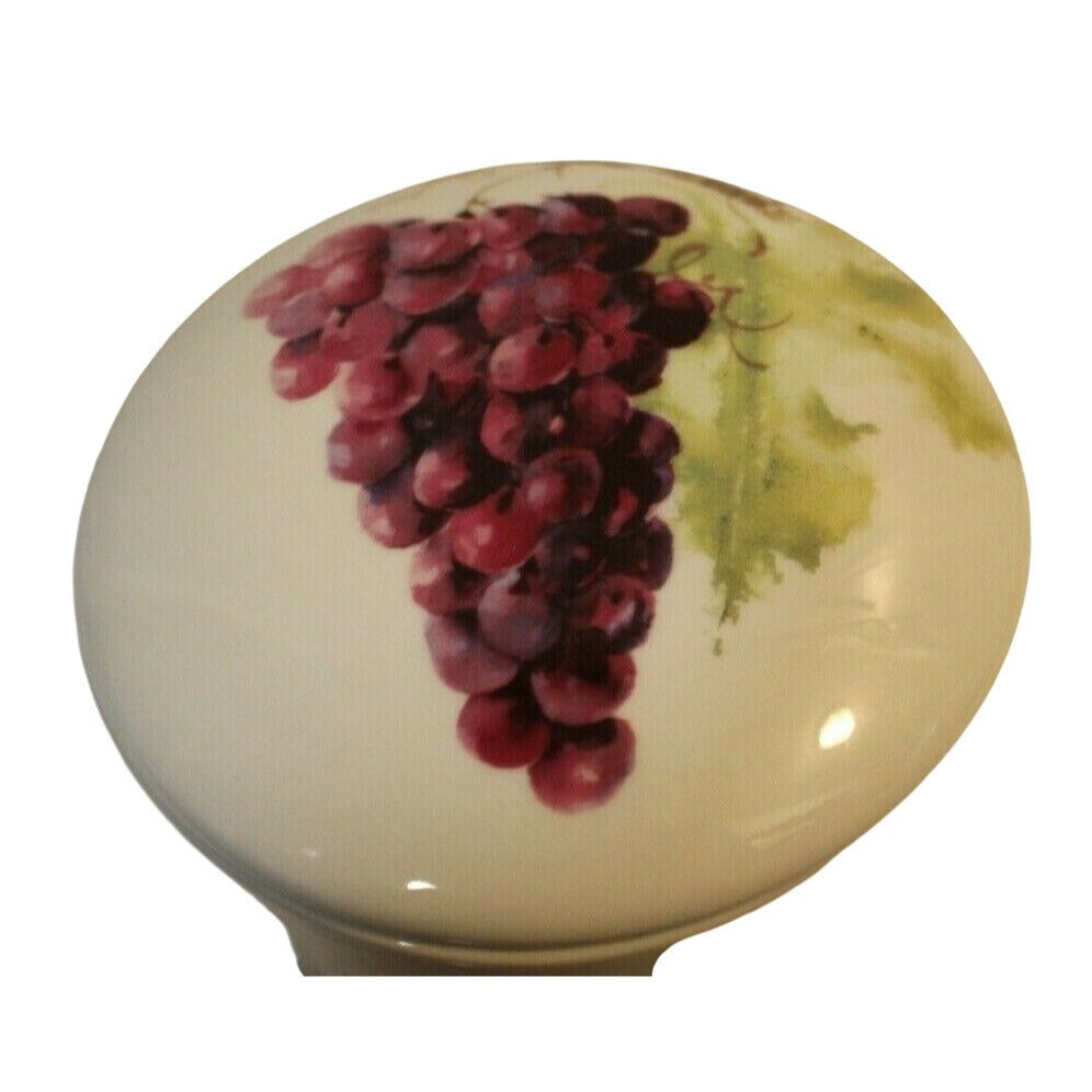 Bowl Covered Grape Cluster on Lid Gourmet Village Round 5" Wide 1 1/2" Tall Bowl