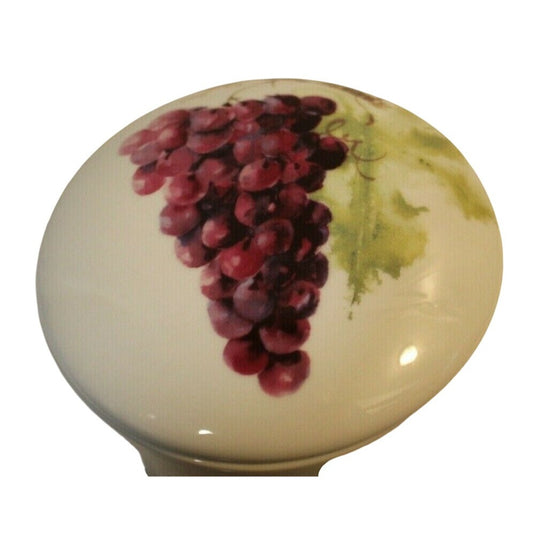 Bowl Covered Grape Cluster on Lid Gourmet Village Round 5" Wide 1 1/2" Tall Bowl