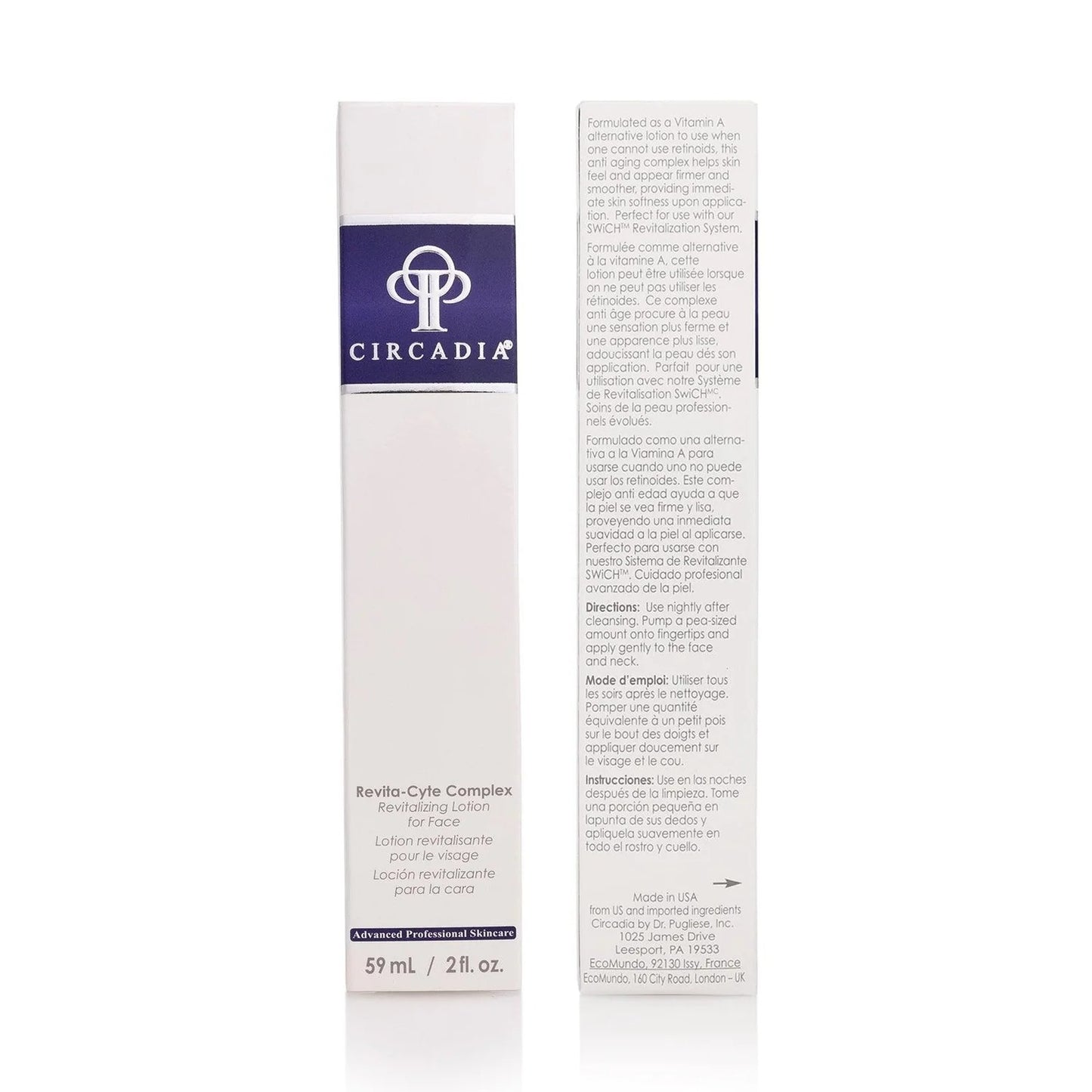 Skincare Circadia Revita-Cyte Complex 2 oz Formulated as a vitamin A immediate skin softness