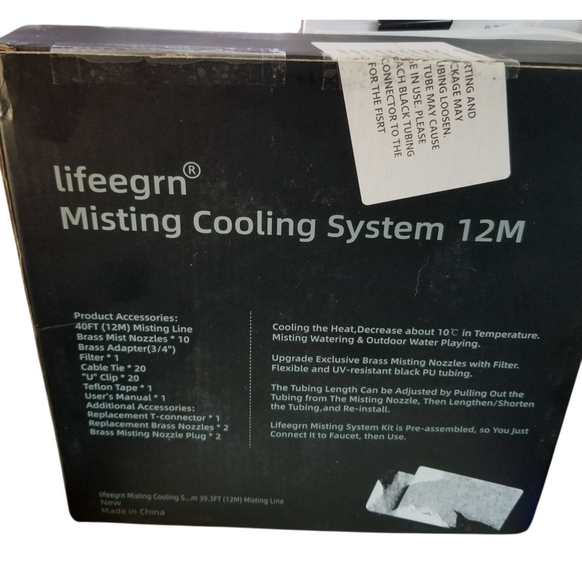 Outside lifegrn misting cooling system 12 M  Brass misters