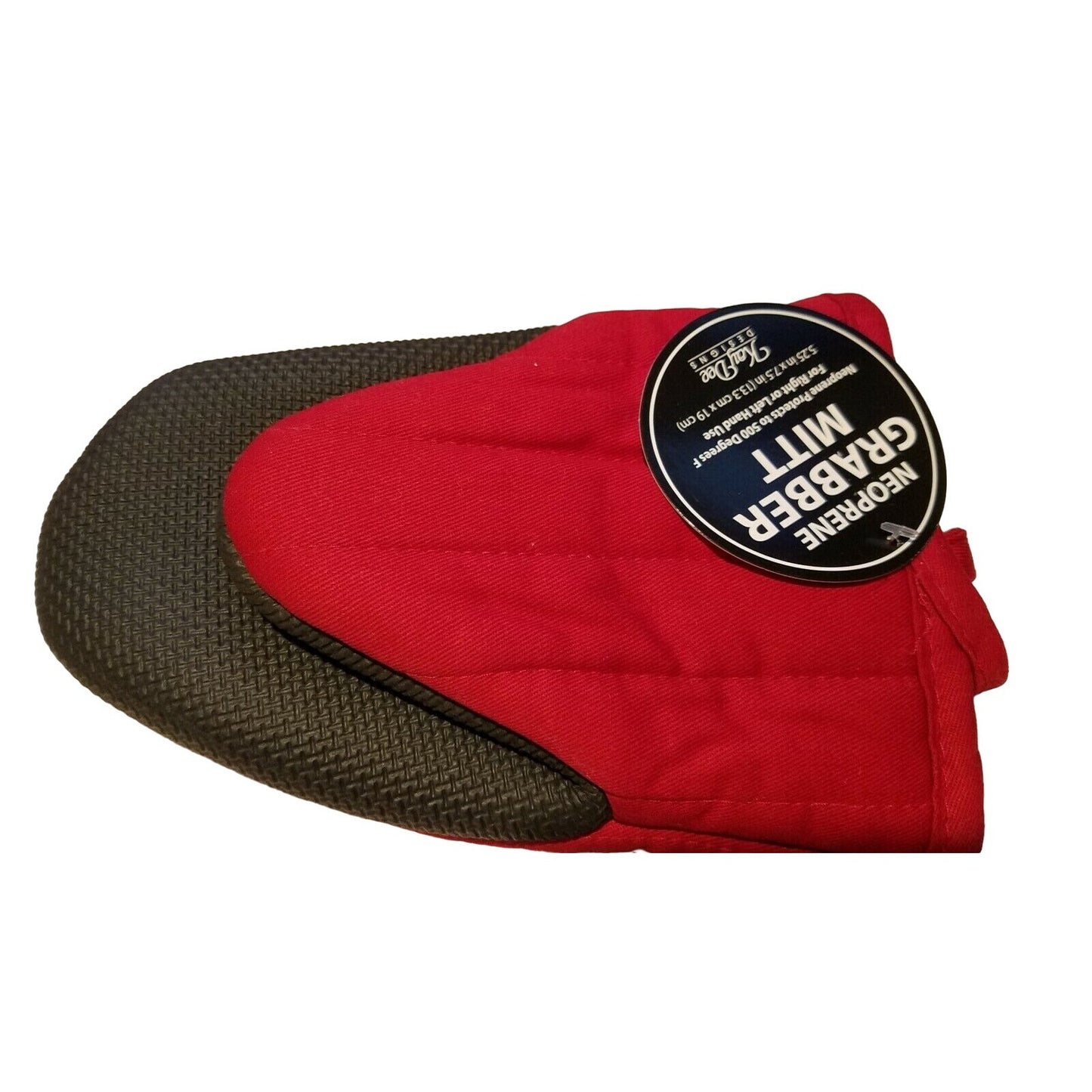 Kitchen Grabber Mitt  Basics Red Neoprene 7 in x 5 in size fits snugly on hand
