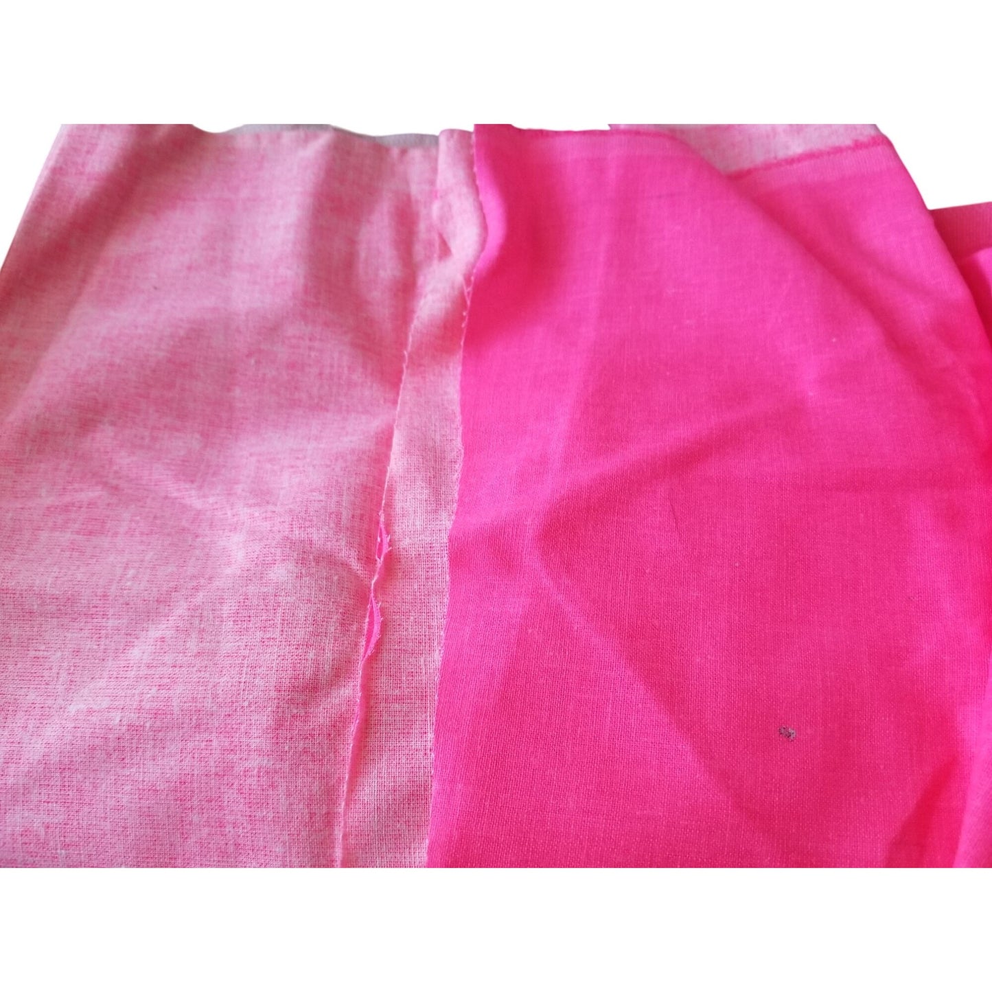 Material  Bright Orange  Pink Cotton Blend  Stiff 1 yard