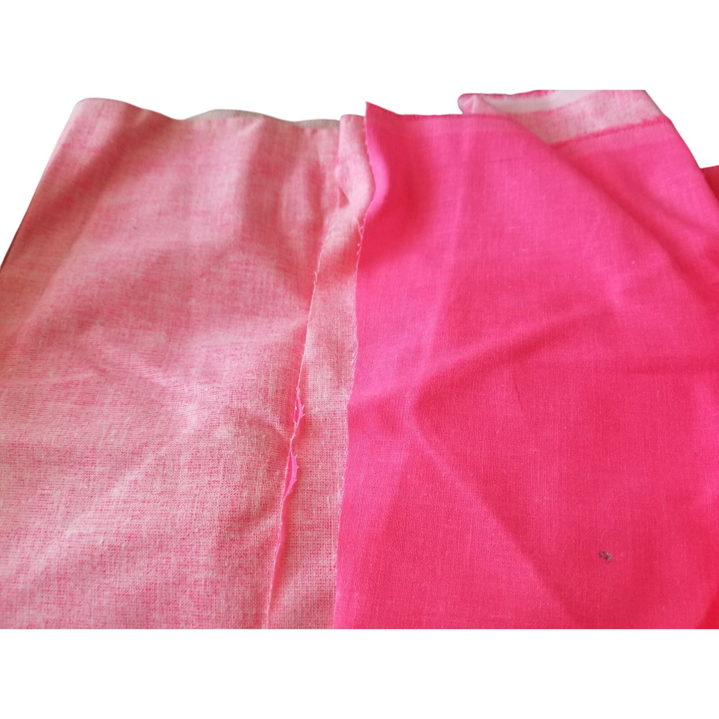 Material  Bright Orange  Pink Cotton Blend  Stiff 1 yard