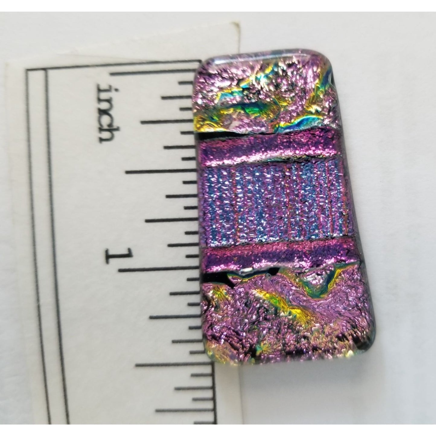 Gemstone Loose Set of 3  Dichroic glass 60.5 ct  12.1  gr 1" x 0.5"  1 1/5 x 0.75"  # 6