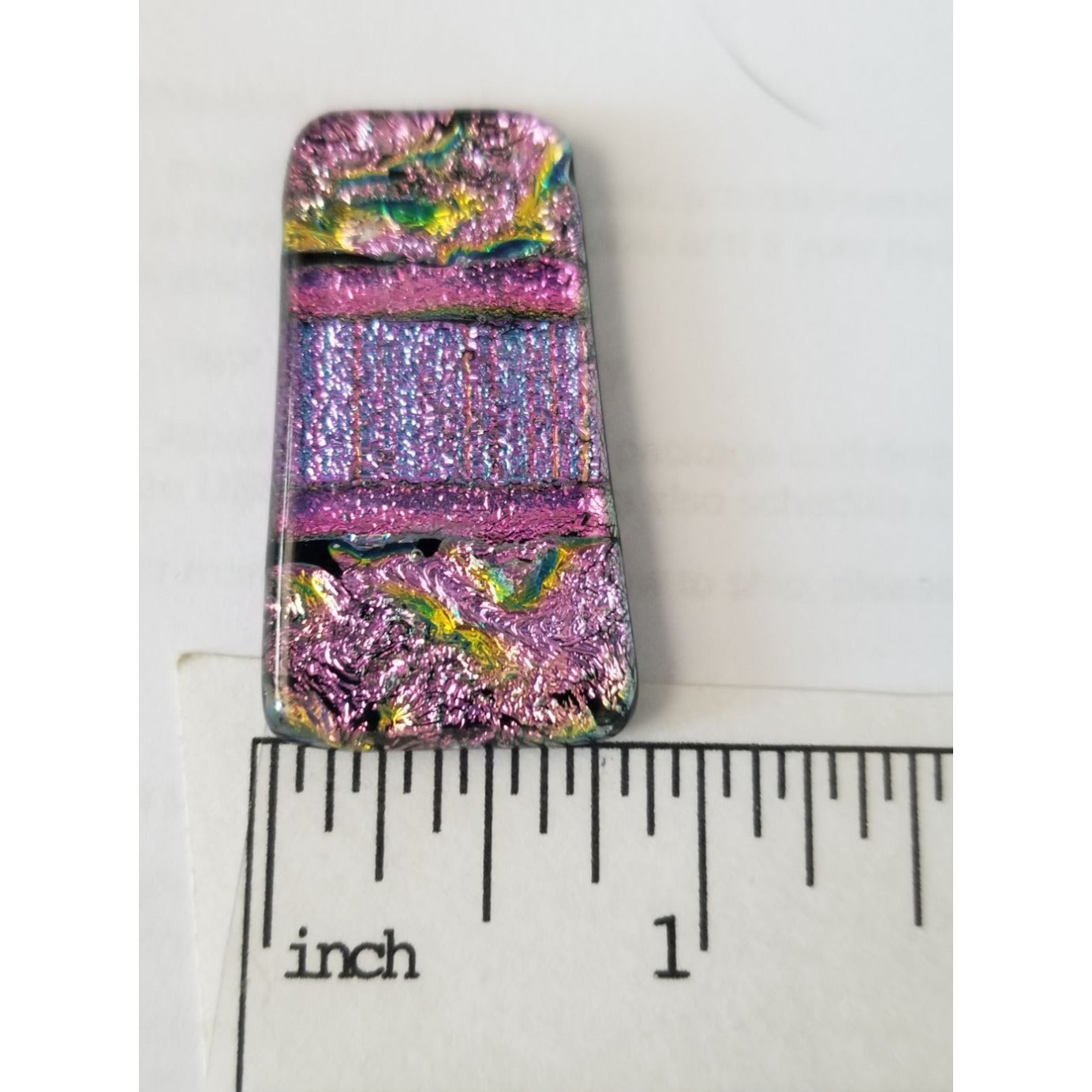 Gemstone Loose Set of 3  Dichroic glass 60.5 ct  12.1  gr 1" x 0.5"  1 1/5 x 0.75"  # 6