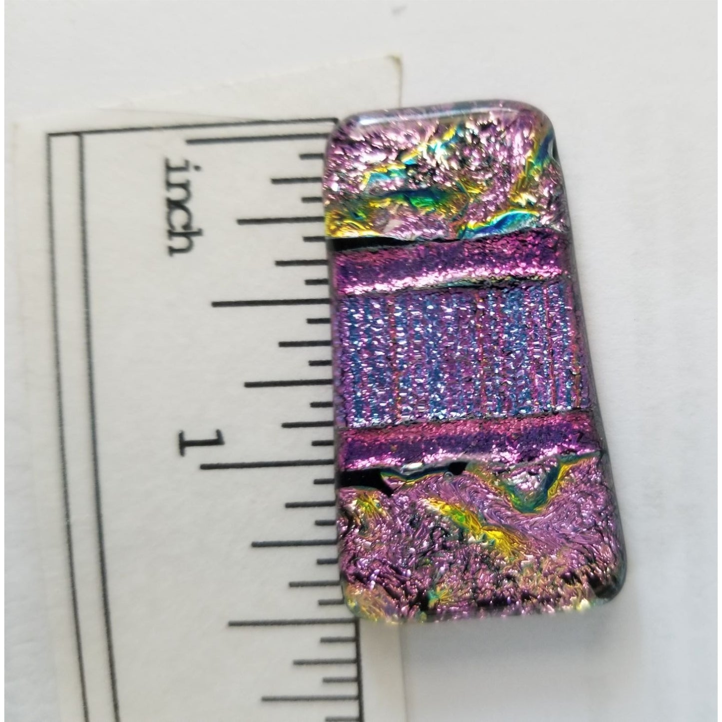 Gemstone Loose Set of 3  Dichroic glass 60.5 ct  12.1  gr 1" x 0.5"  1 1/5 x 0.75"  # 6