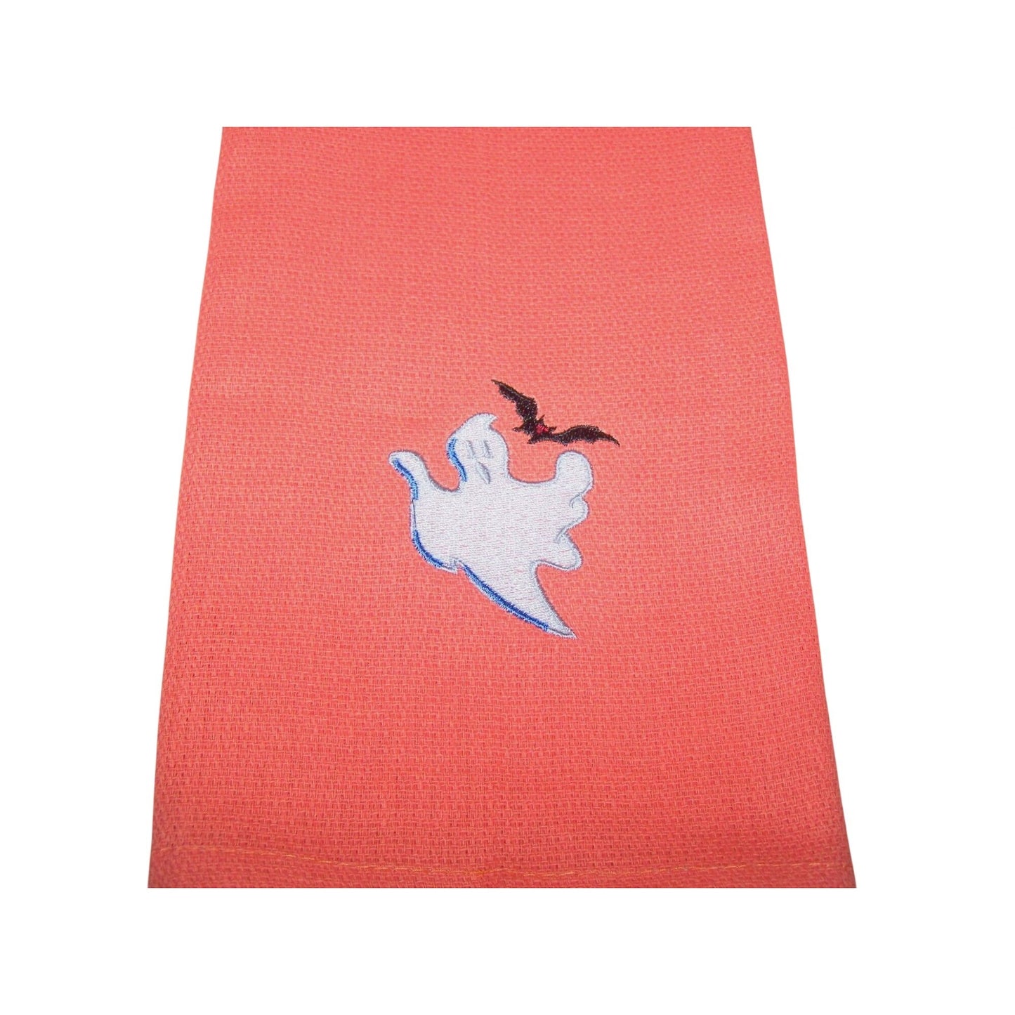 Kitchen Towels  Embroidered set of 3  Ghost 1 Yellow 1 Green  1 Orange 16" x 21"