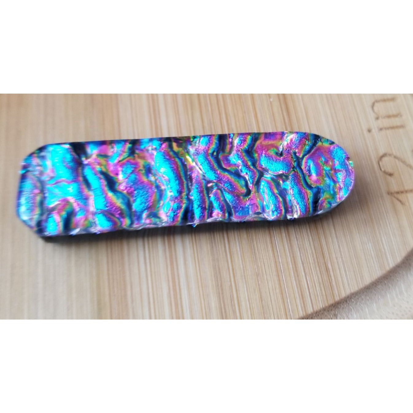 Gemstone Loose S Dichroic glass 106.5 ct  21.3 gr 1.5  x 6 cm x 1 cm  Red Black Blue Gold