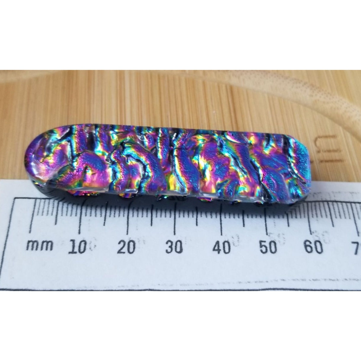 Gemstone Loose S Dichroic glass 106.5 ct  21.3 gr 1.5  x 6 cm x 1 cm  Red Black Blue Gold
