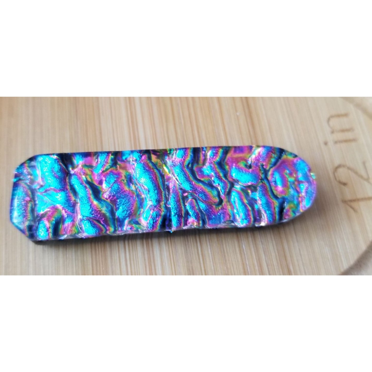 Gemstone Loose S Dichroic glass 106.5 ct  21.3 gr 1.5  x 6 cm x 1 cm  Red Black Blue Gold
