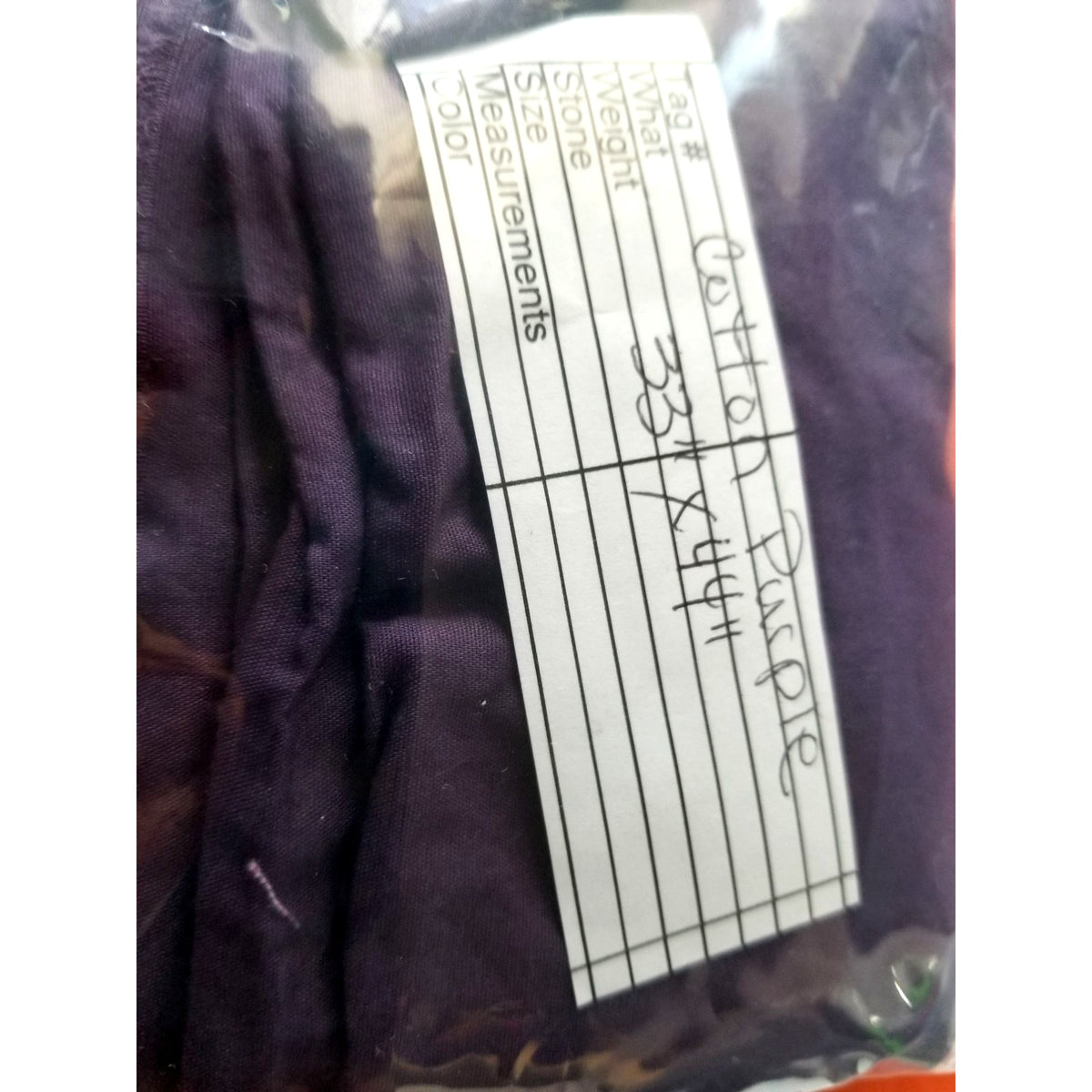 Material Purple  Cotton  JoAnn Fabric  44" x 33"  Cotton
