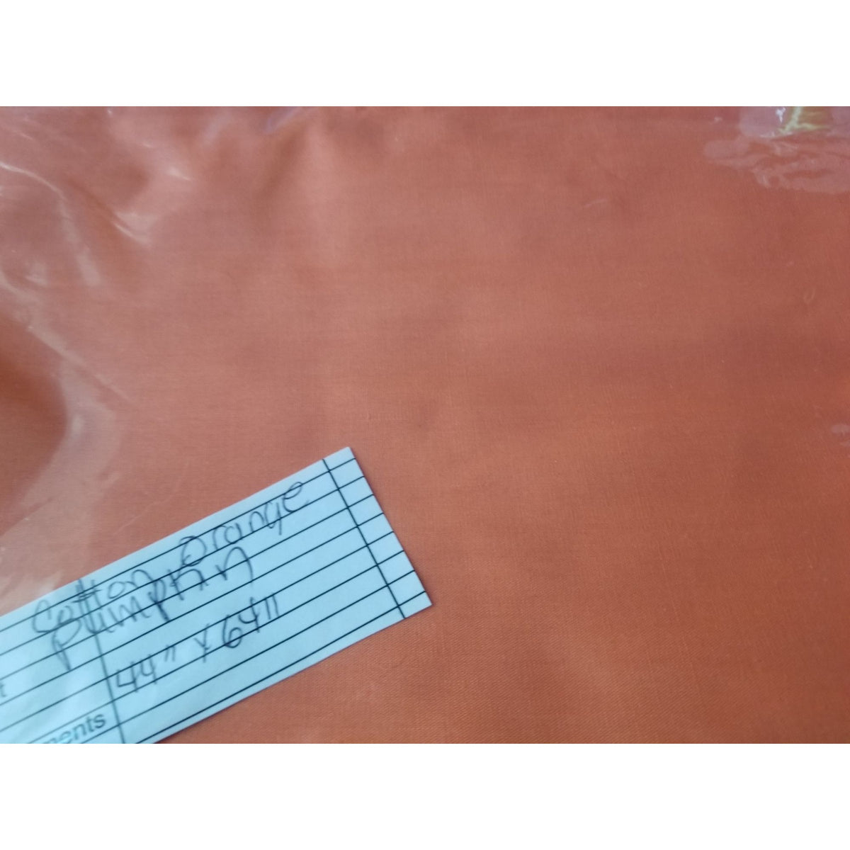 Material Orange Cotton  JoAnn Fabric  46" x 64"  Cotton