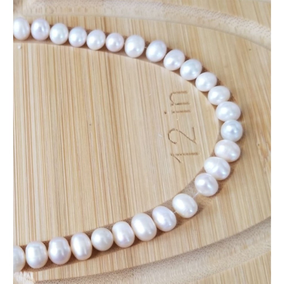 Loose Pearl White Flat Bottom Bag 65 D  Half  Round  8 mm  Bin Pearl  33  Pcs  74.5 ct 14.9   gr  14 "   1/4  Drilled  Freshwater Real Pearl