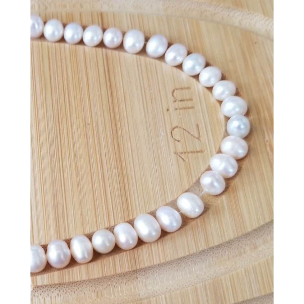 Loose Pearl White Flat Bottom Bag 65 D  Half  Round  8 mm  Bin Pearl  33  Pcs  74.5 ct 14.9   gr  14 "   1/4  Drilled  Freshwater Real Pearl