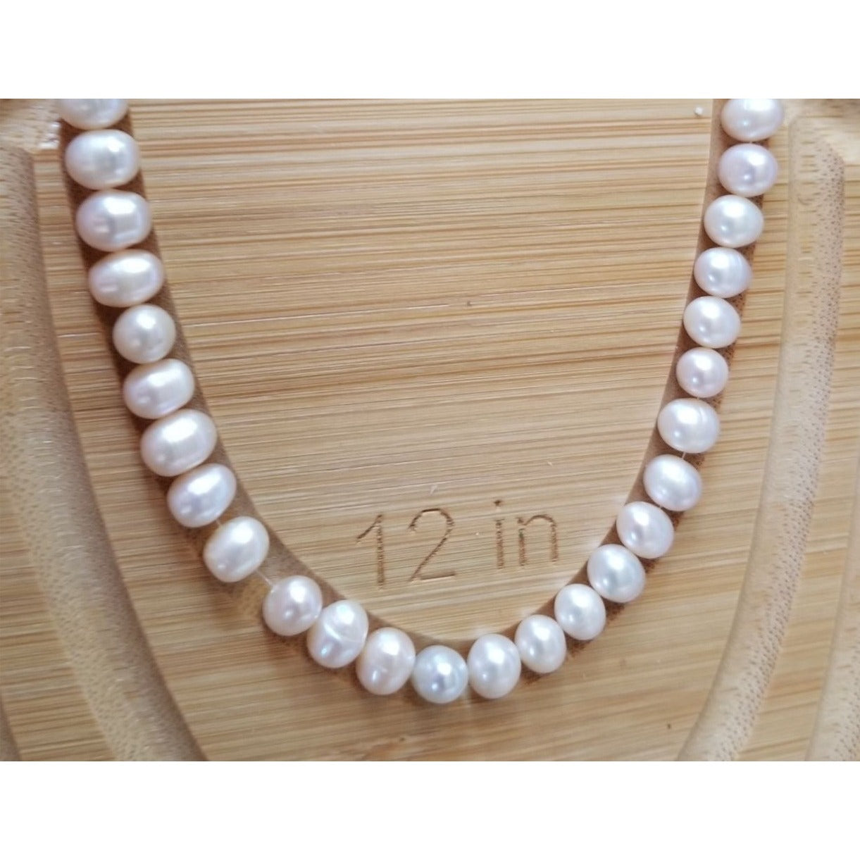 Loose Pearl White Flat Bottom Bag 65 D  Half  Round  8 mm  Bin Pearl  33  Pcs  74.5 ct 14.9   gr  14 "   1/4  Drilled  Freshwater Real Pearl