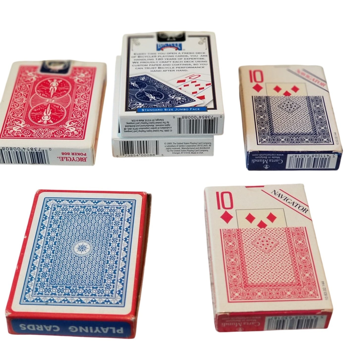 Cards PLaying 6 Decks Bicycle, Champion , Carta Mundi  Belguim Full Decks