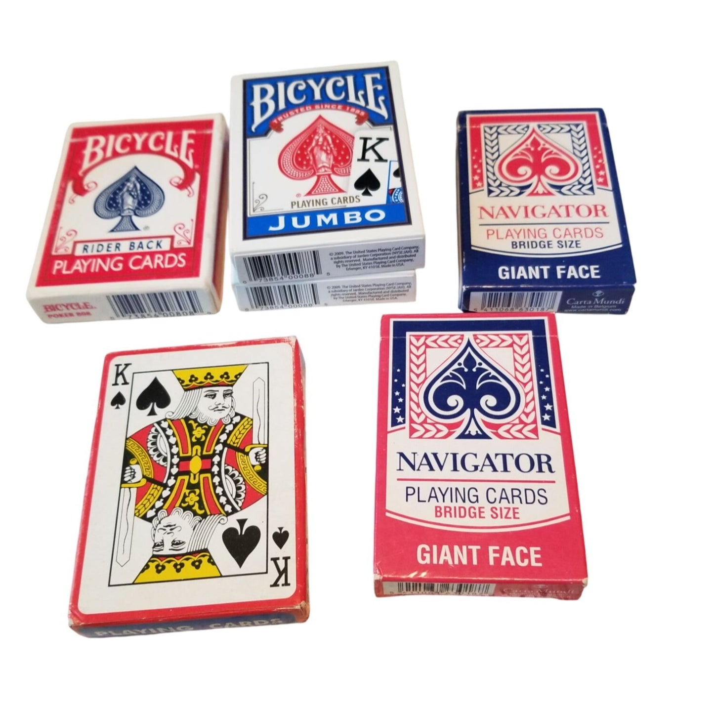 Cards PLaying 6 Decks Bicycle, Champion , Carta Mundi  Belguim Full Decks