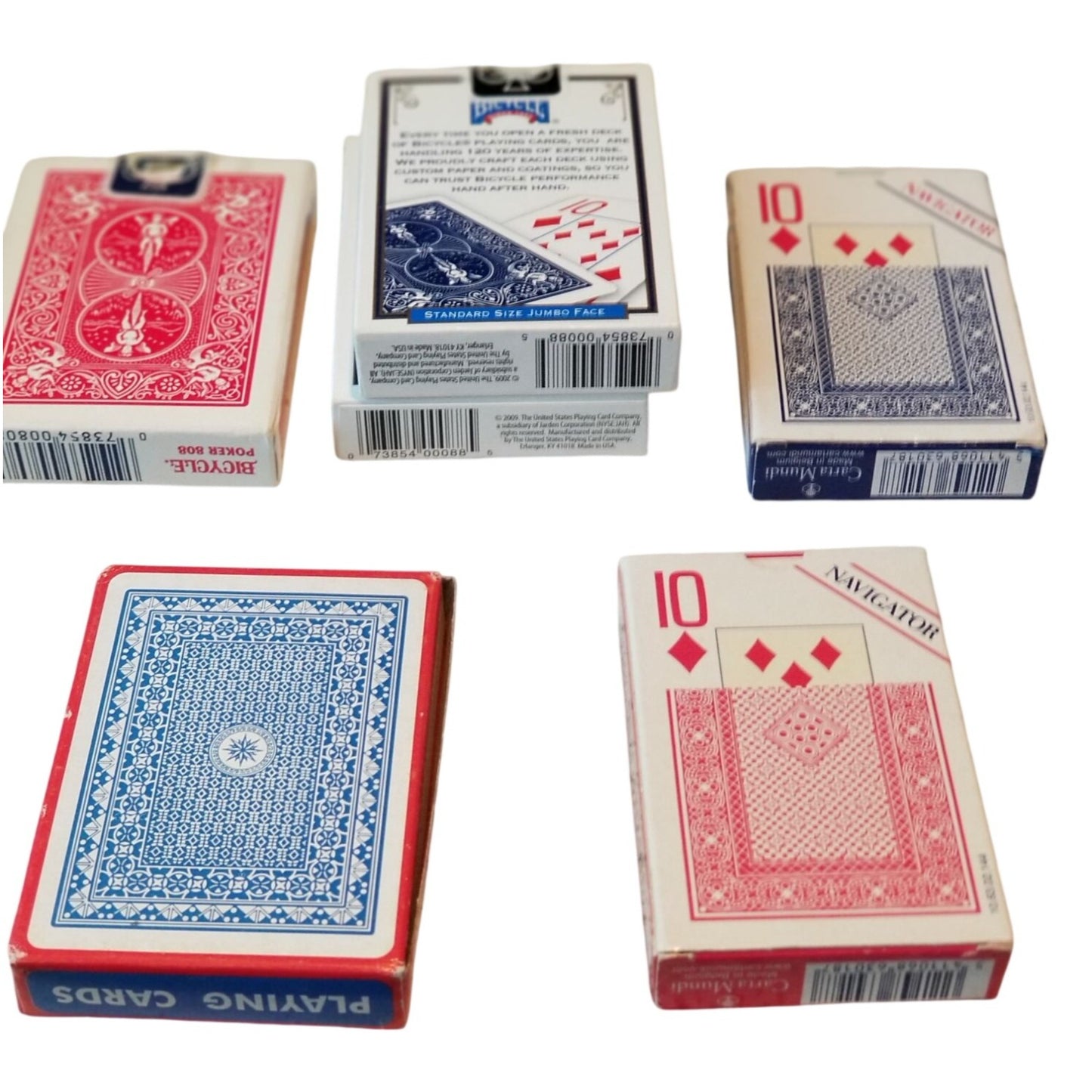 Cards PLaying 6 Decks Bicycle, Champion , Carta Mundi  Belguim Full Decks