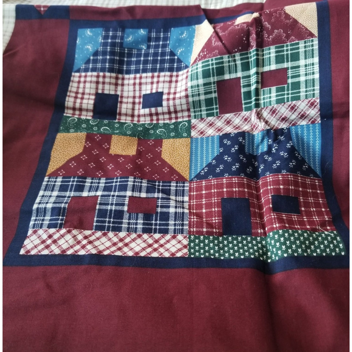 Material Brown House Cranston 3 Panels  44" x 36"  Cotton  1 Yrd Craft Clothing  Joann