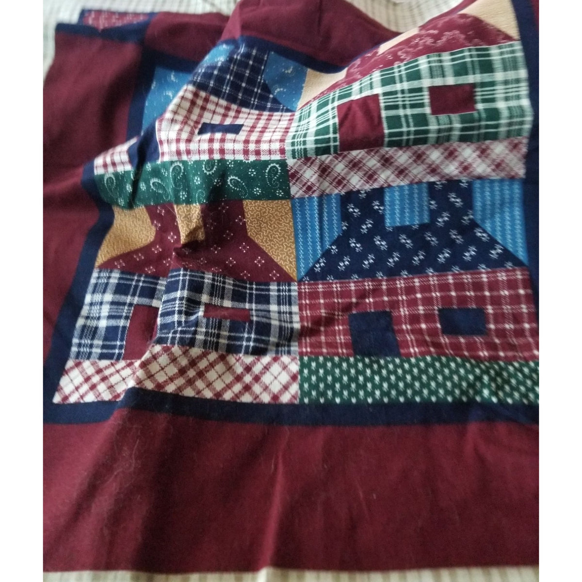 Material Brown House Cranston 3 Panels  44" x 36"  Cotton  1 Yrd Craft Clothing  Joann