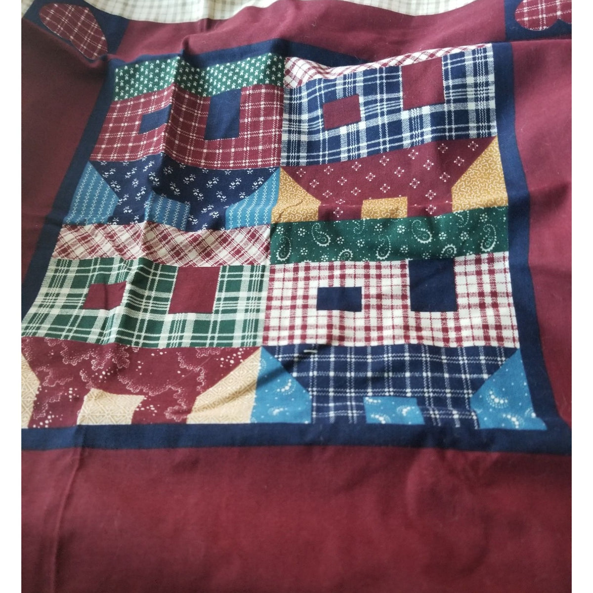 Material Brown House Cranston 3 Panels  44" x 36"  Cotton  1 Yrd Craft Clothing  Joann