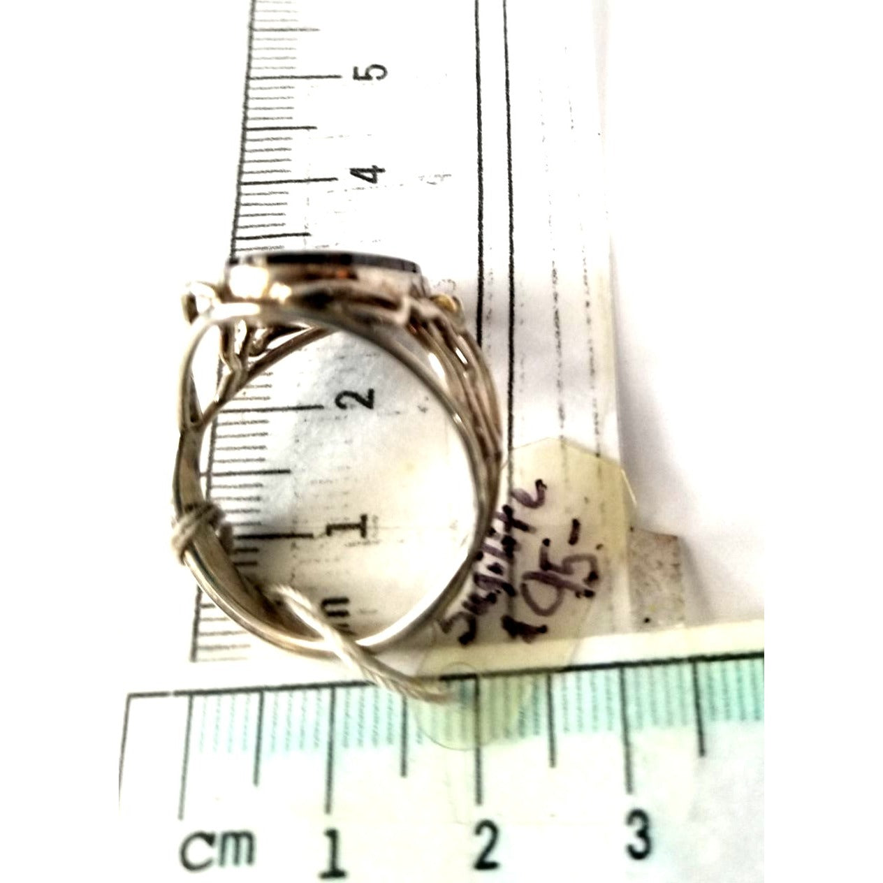 Ring Band Open Silver Sugalite 2 cm wide  Size 10 1/2  7.1 gr 35.5 ct 3.5 cm x 2.5 cm  Jerry Fran Harr