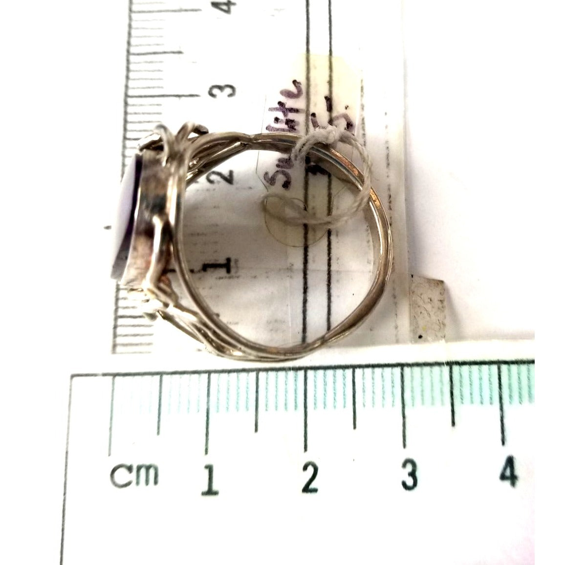 Ring Band Open Silver Sugalite 2 cm wide  Size 10 1/2  7.1 gr 35.5 ct 3.5 cm x 2.5 cm  Jerry Fran Harr