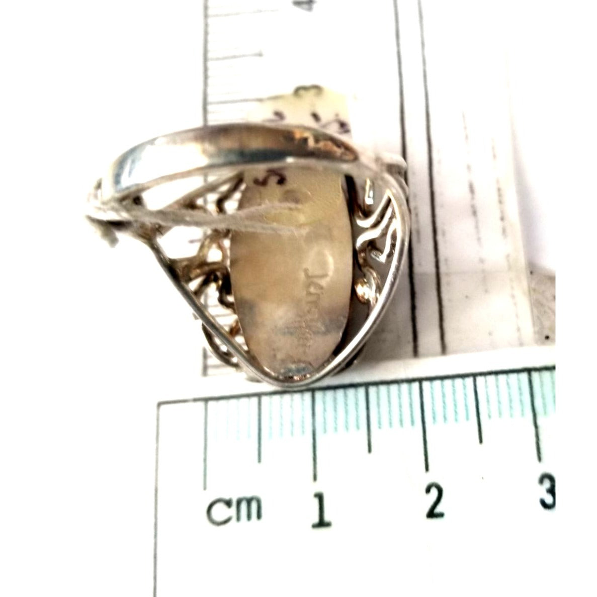 Ring Band Open Silver Sugalite 2 cm wide  Size 10 1/2  7.1 gr 35.5 ct 3.5 cm x 2.5 cm  Jerry Fran Harr