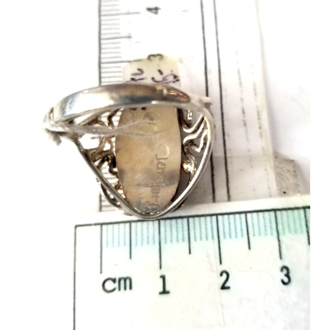 Ring Band Open Silver Sugalite 2 cm wide  Size 10 1/2  7.1 gr 35.5 ct 3.5 cm x 2.5 cm  Jerry Fran Harr