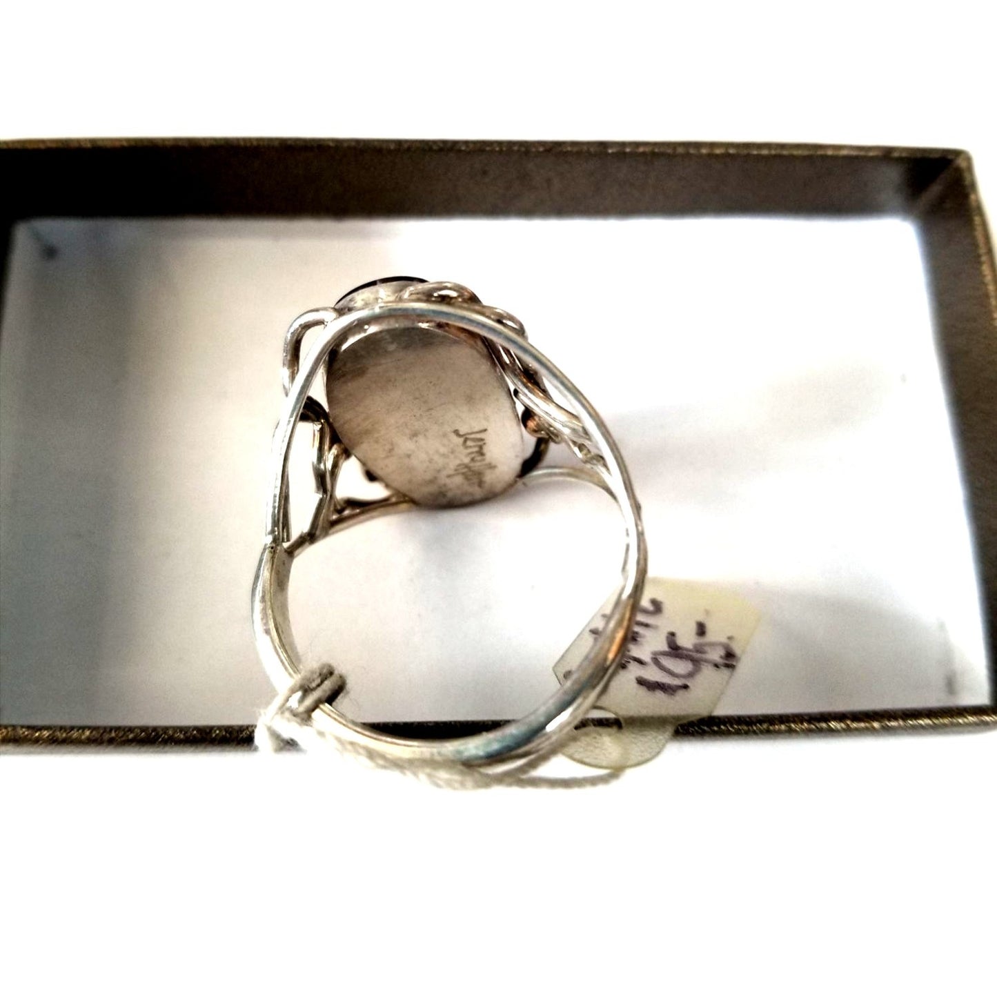 Ring Band Open Silver Sugalite 2 cm wide  Size 10 1/2  7.1 gr 35.5 ct 3.5 cm x 2.5 cm  Jerry Fran Harr