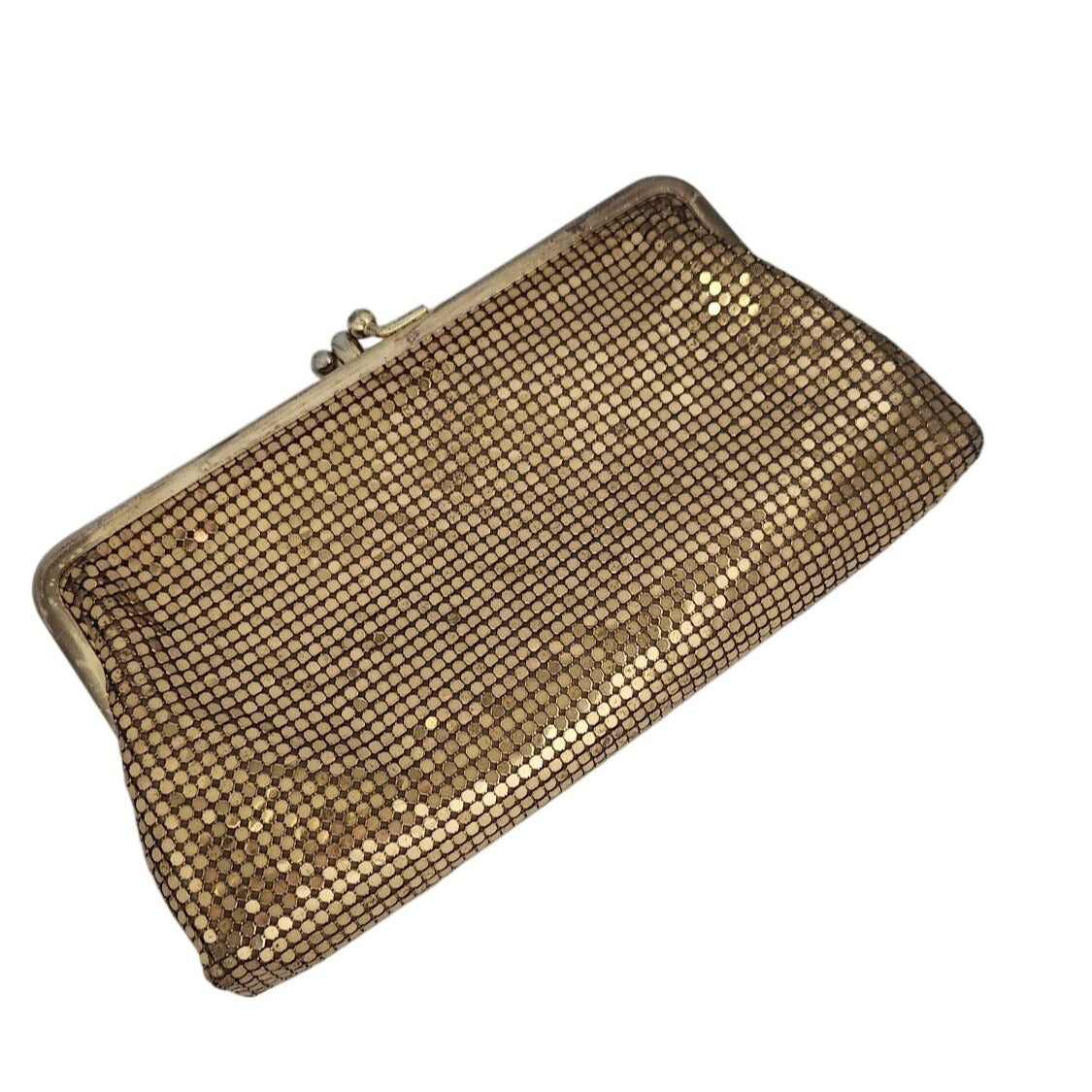 Purse 3 piece set  Whiting & Davis Vintage Gold Mesh Bag Change Purse Money ,Cigarette Case