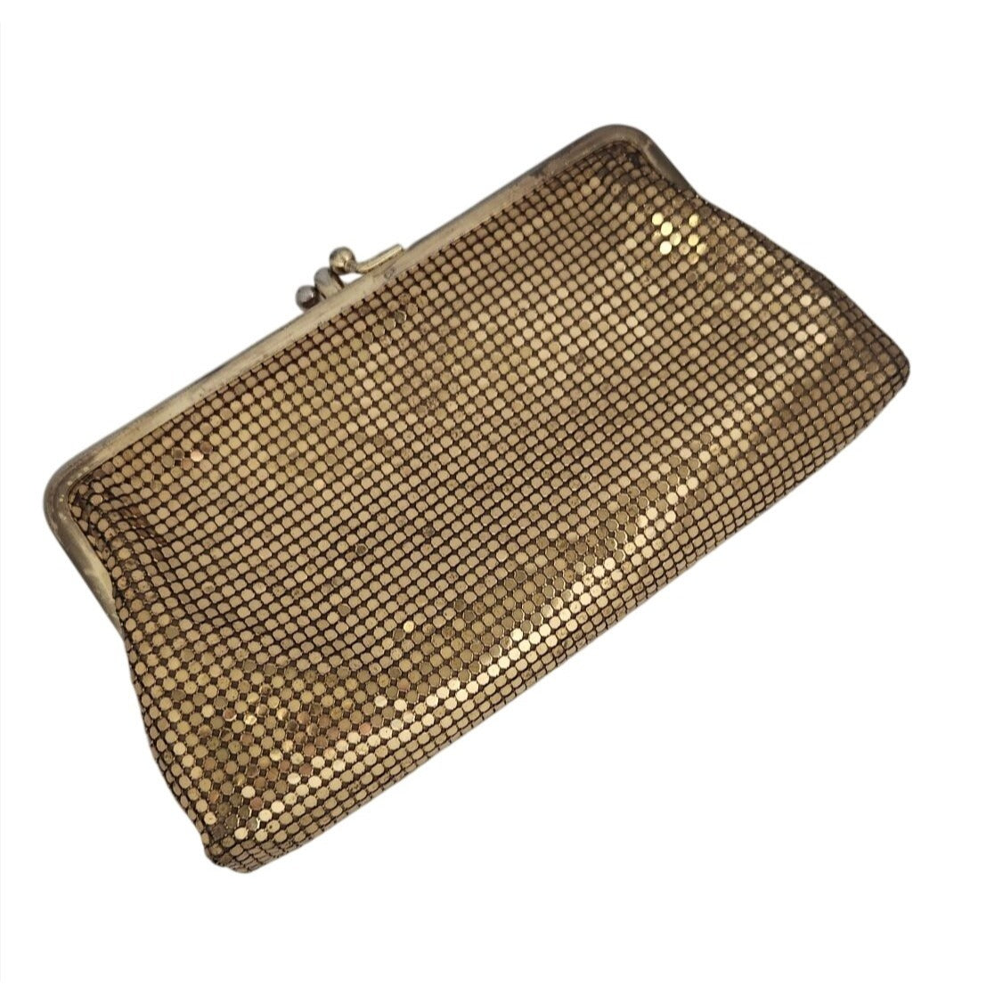 Purse 3 piece set  Whiting & Davis Vintage Gold Mesh Bag Change Purse Money ,Cigarette Case