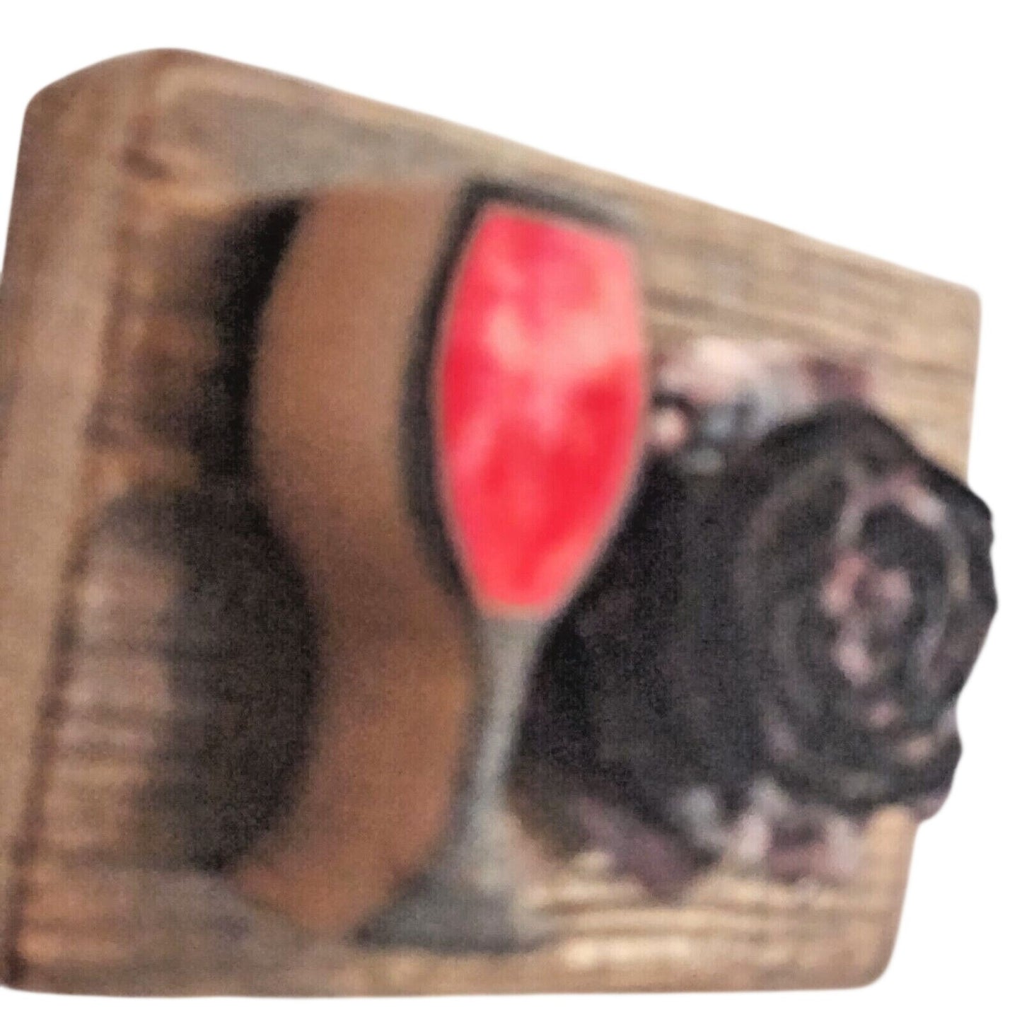 Wood Wine Barrel Wood Sign Champagne Glass Painted Rose Wine Stave Stained Hanger