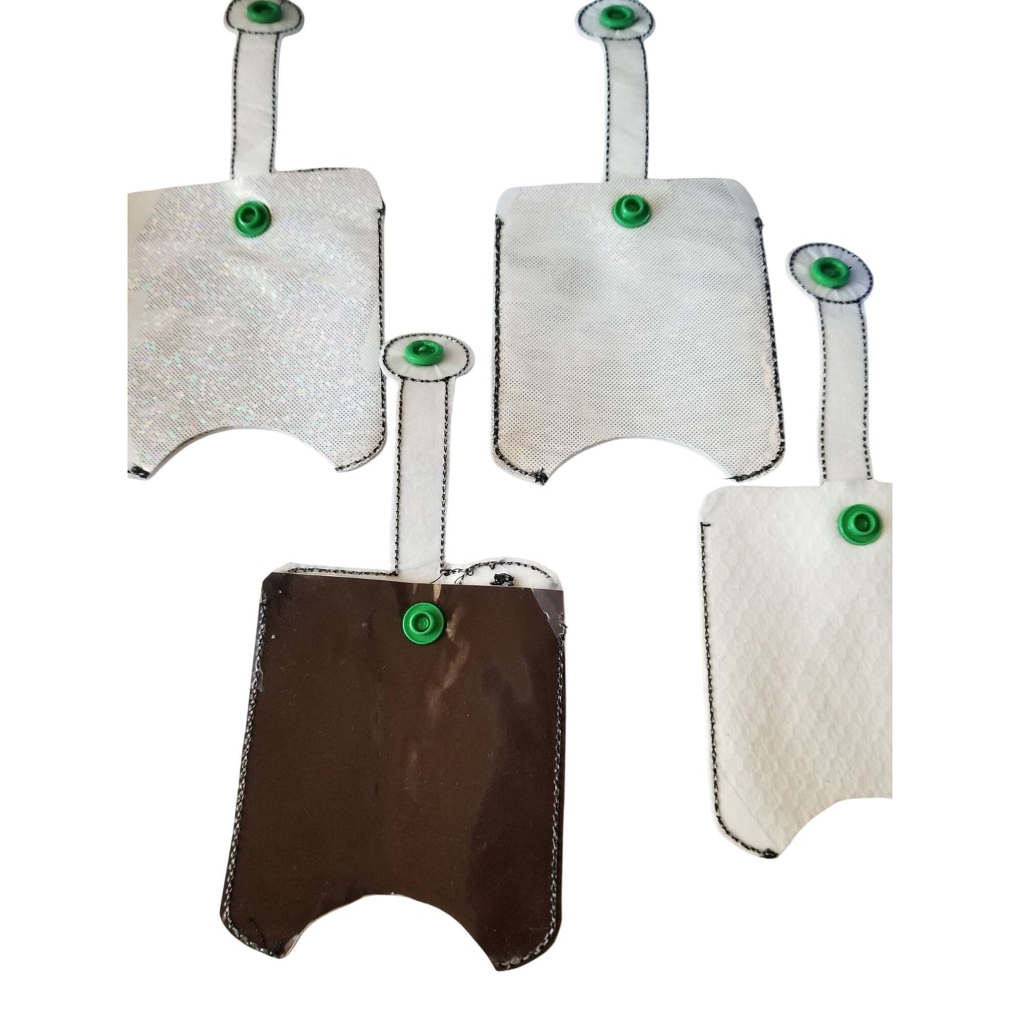 Bath & Body Works 1 oz Hand Sanitizer Set of 4 Dinosaur  Embroidered Faux Leather Holder