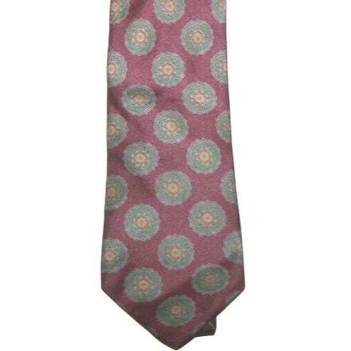 Tie  J C Penney Red Green Brown Silk  Neck Tie Intl Brand  58 " Long  4" Wide
