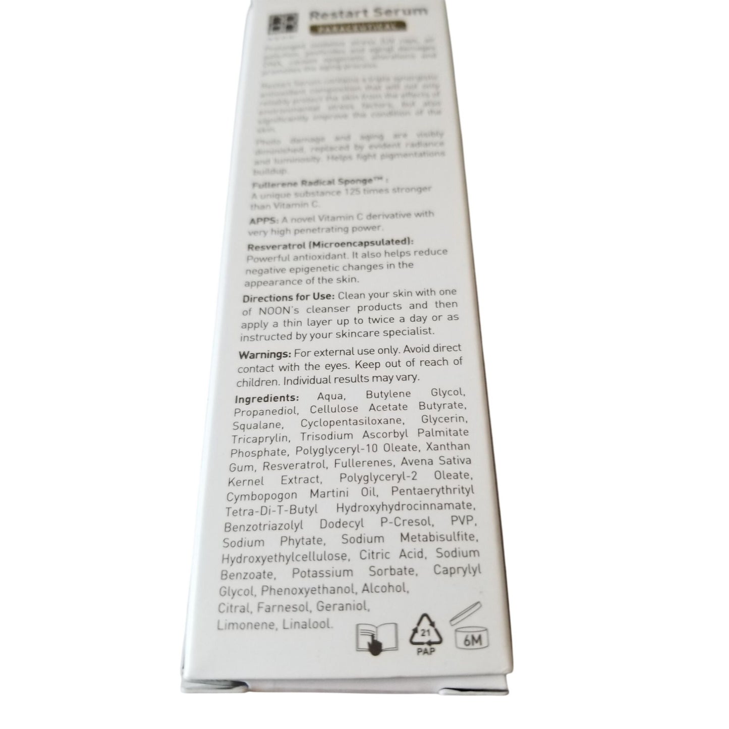 Skincare Noon Restart Serum 1.69 oz.   Age related