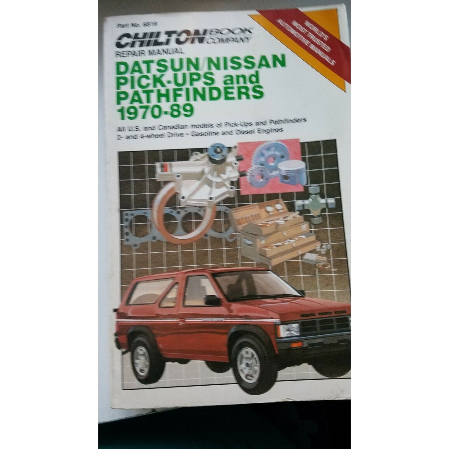 Book 1970- 1989 Chilton's Datsun Nissan Pick-Ups Pathfinder Repair Manual  #6816