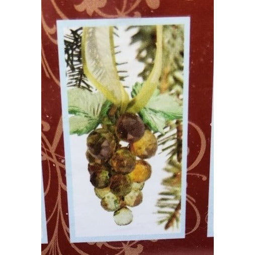 Ornament Christmas  Chardonnay Grape Cluster 4 1/2" Tall Epic Hanging