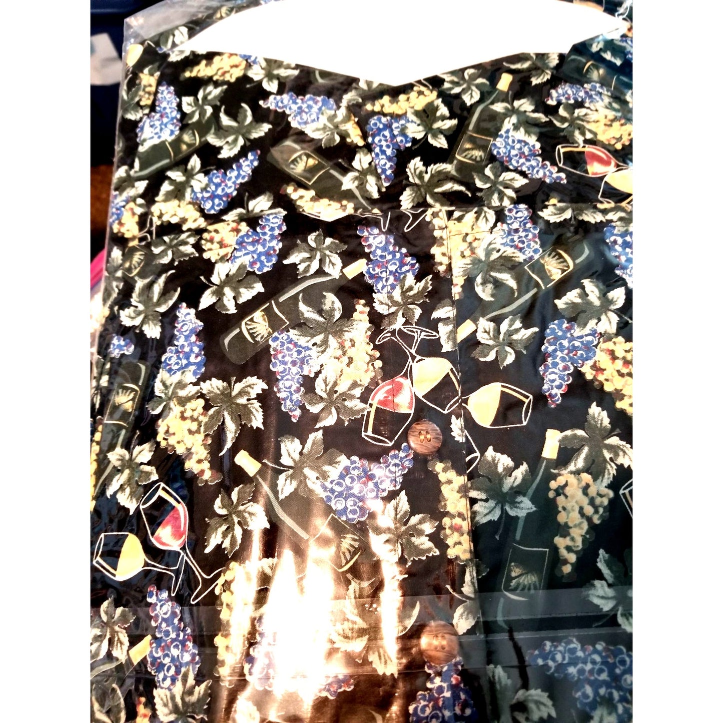 Dem"Crazy Original Shirt Men Small Wine Bottle Glasses Grapes Short Sleeve Button-Up  Shirt 100% Cotton