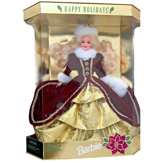 Barbie Vintage Mattel 15646 Barbie Doll Happy Holidays 1996 Special Edition New