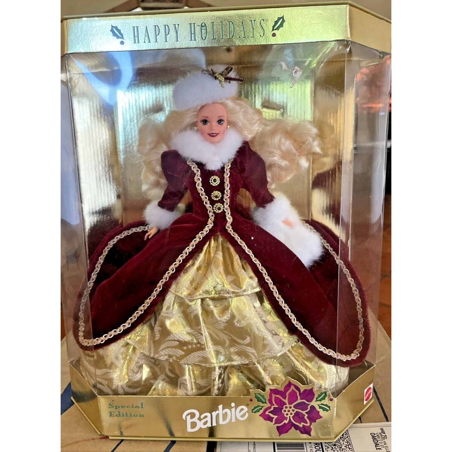 Barbie Vintage Mattel 15646 Barbie Doll Happy Holidays 1996 Special Edition New