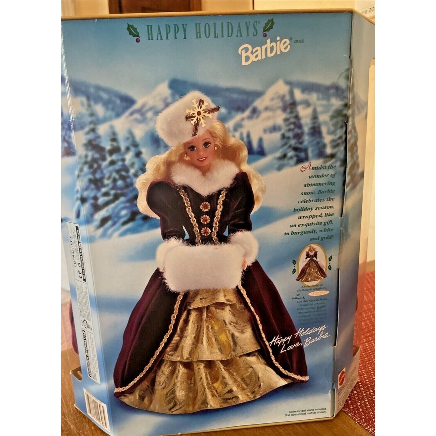 Barbie Vintage Mattel 15646 Barbie Doll Happy Holidays 1996 Special Edition New