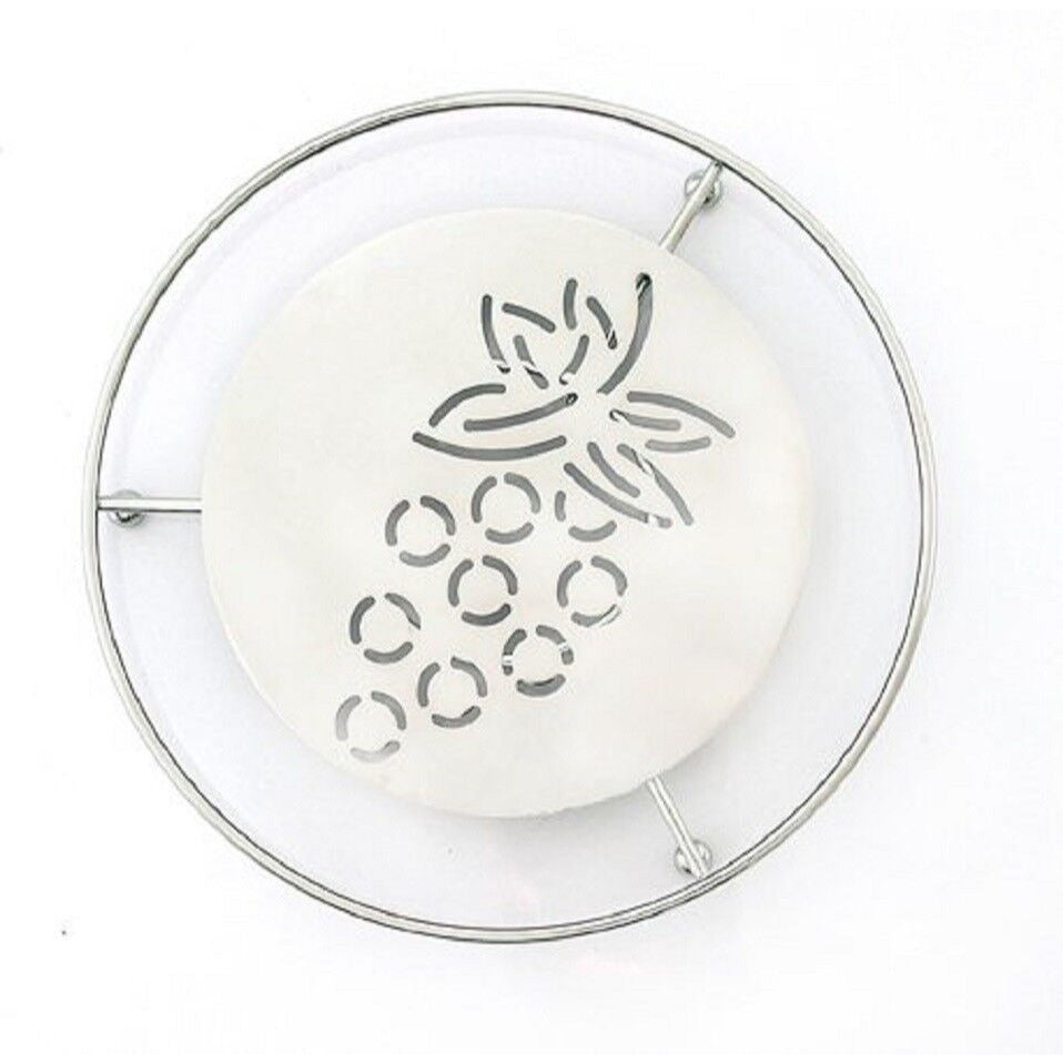 Kitchen Trivet Grape Circle Stainless Steel 8" Round protects Table Supreme