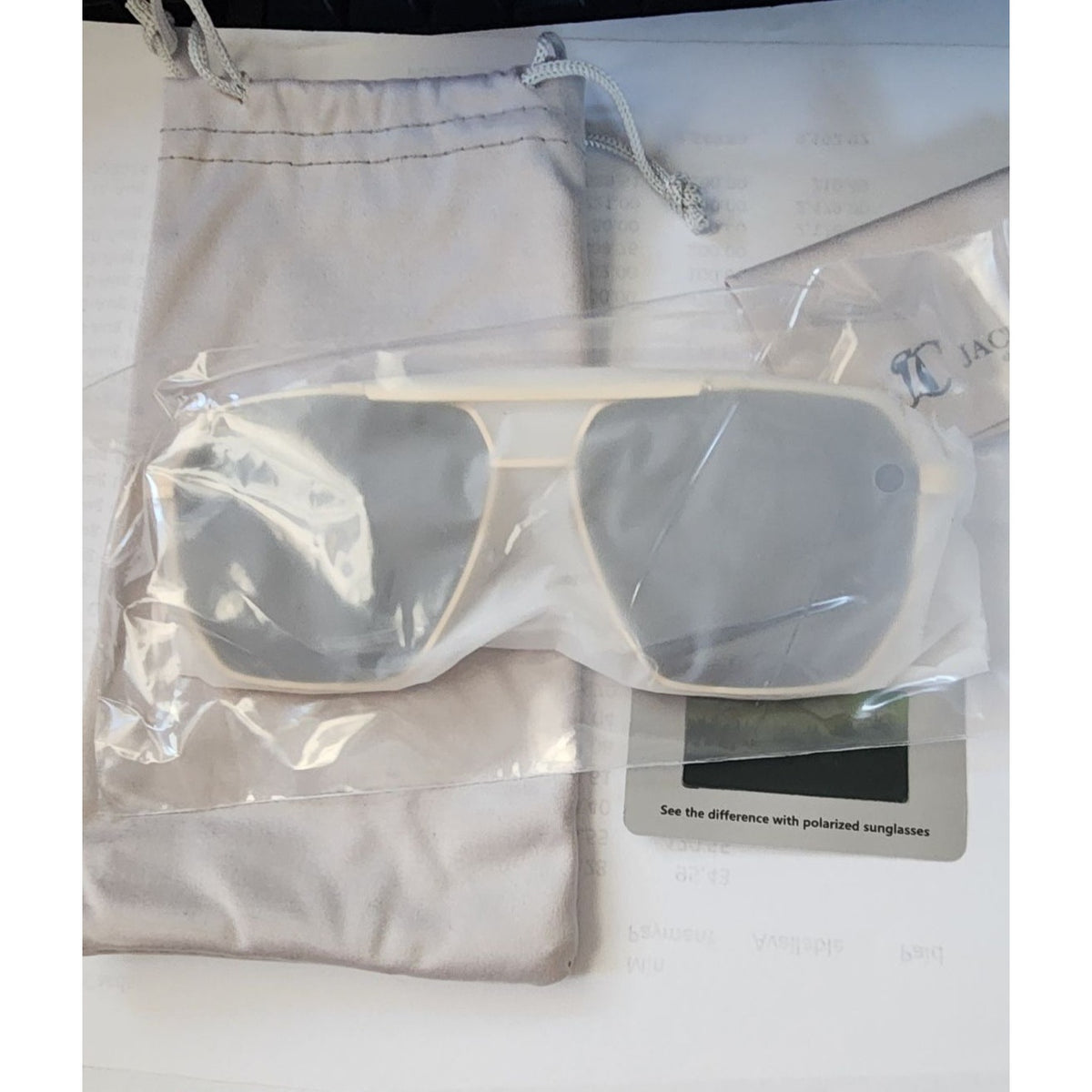 Sunglasses 2 Pair Jacieyu Polarized Women's Men Retro Oversized Square Vintage Fashion Cleaning cloth Fabric Case Shades Classic Large Metal